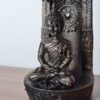 Incensário 7 chakras com Buda em resina ouro velho