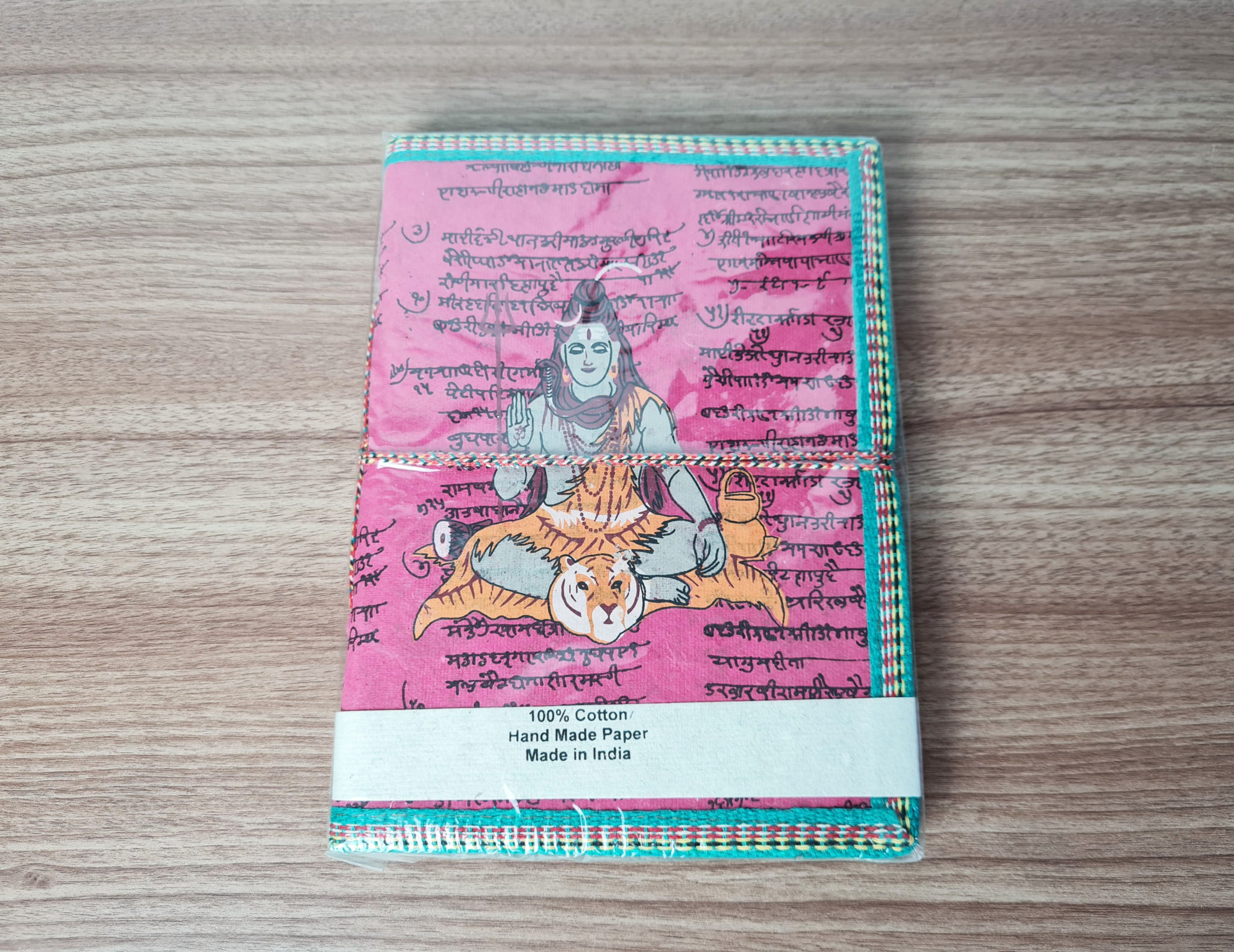 caderno ou agenda de Shiva artesanal feito na Índia