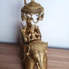 Estátua elefante com um Howdah (carruagem) levando nobres hindus 40cm