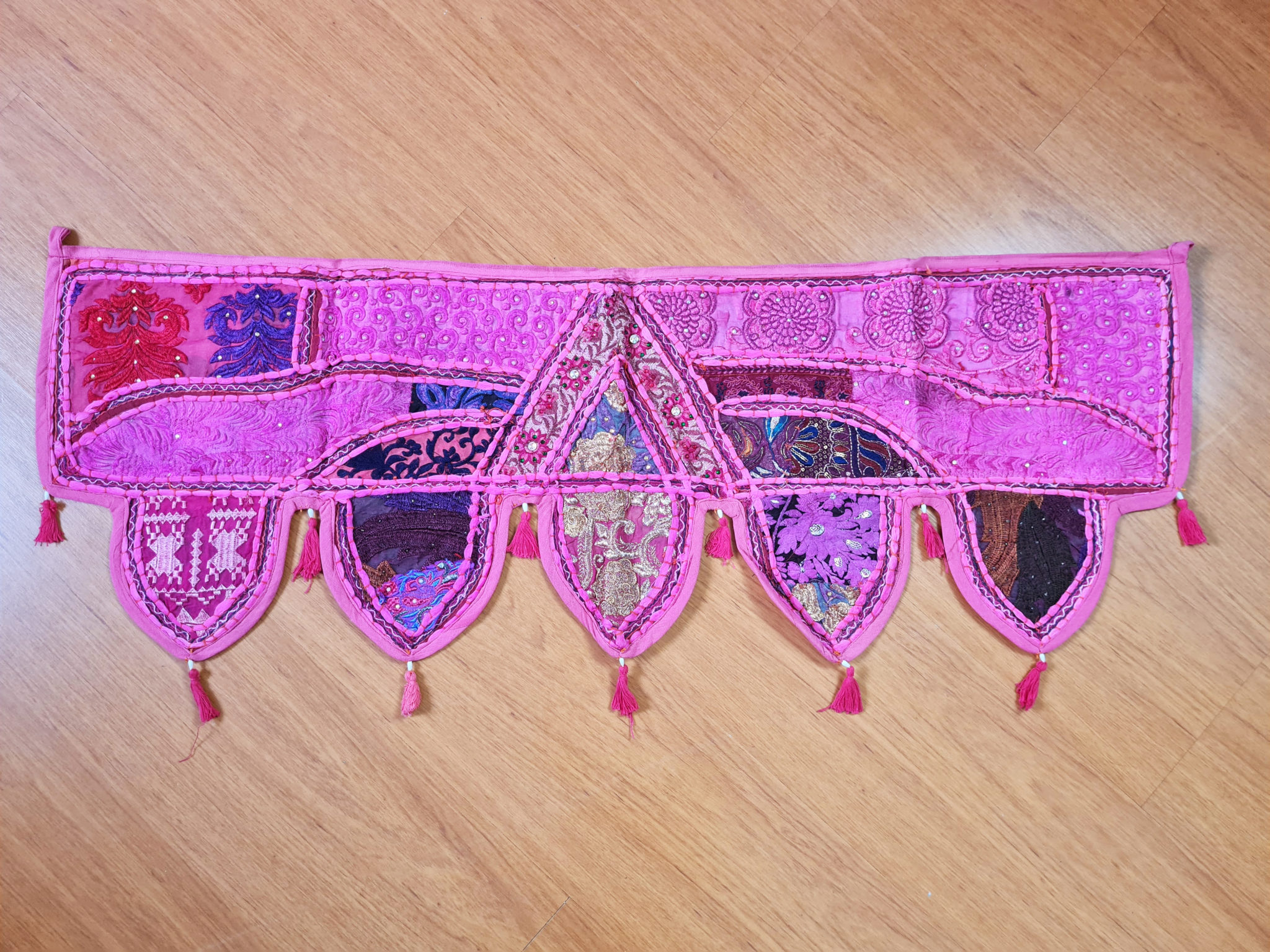 toran indiano cor pink com 5 pontas