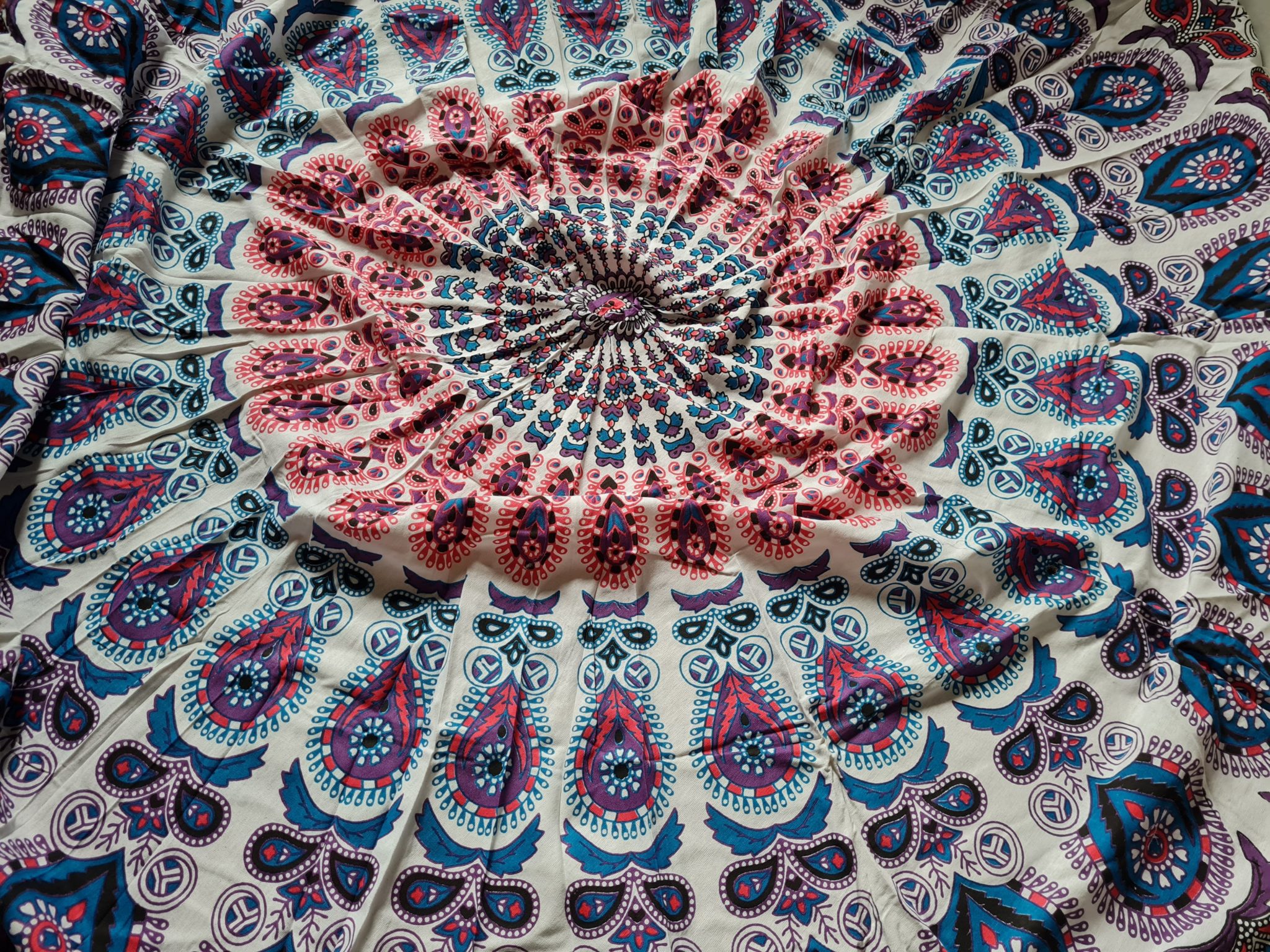 canga indiana rosa e azul