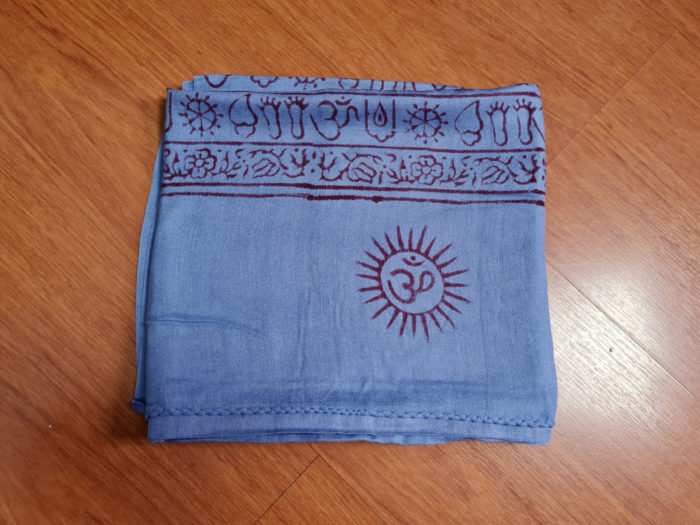 Chadar indiano (manto de oração) de Ganesha azul