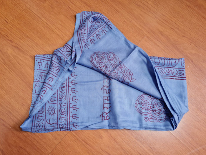 chadar indiano de algodão com blockprinting de Ganesha
