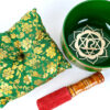 Tigela tibetana Chakra Anahata 12cm verde