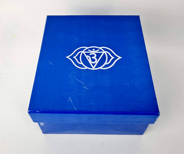 Tigela tibetana Chakra Ajna 12cm azul