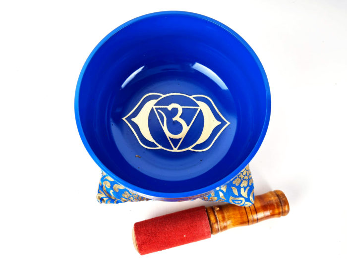 Tigela tibetana Chakra Ajna 12cm azul