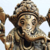 Estátua do Deus Ganesha em metal brass com 12 cm