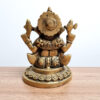 Estátua do Deus Ganesha em metal brass com 12 cm