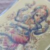 Ímã de geladeira dourado da Deus Ganesha em pé