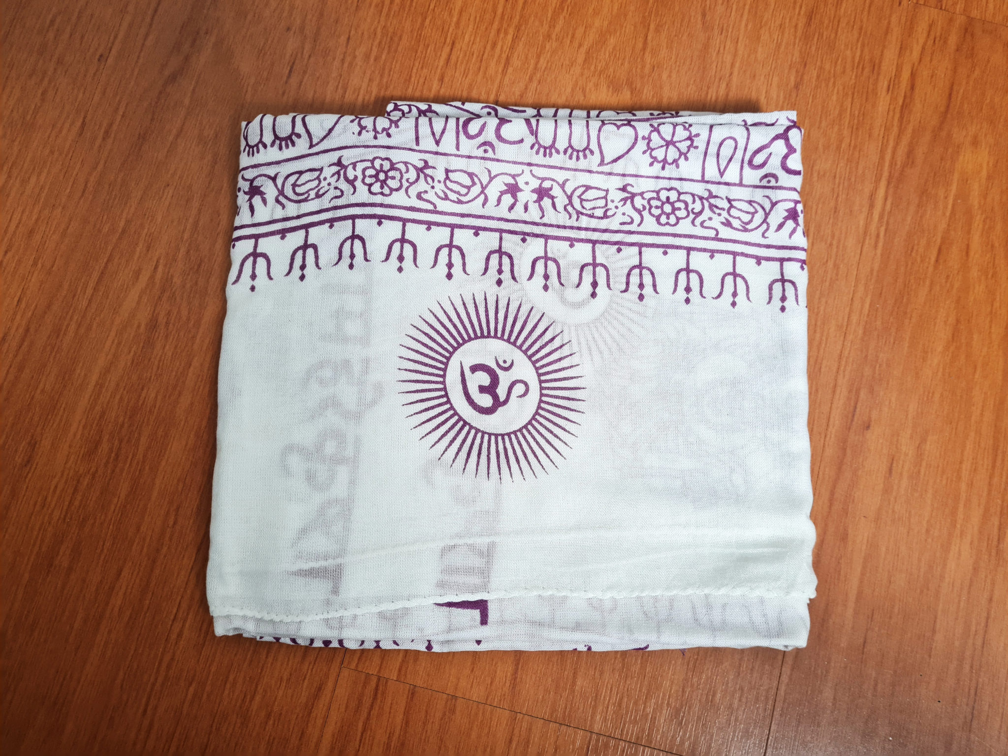 Chadar de oração indiano de algodão com estampa de Ganesha