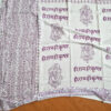 Chadar indiano (manto de oração) de Ganesha branco e lilás