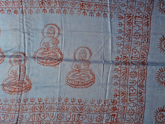 Chadar indiano (manto de oração) de Buda azul 120cm