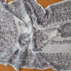 Chadar indiano (manto de oração) de Shiva Nataraja branco e preto 120cm