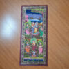 pintura indiana em seda na vertical com Krishna e Radha