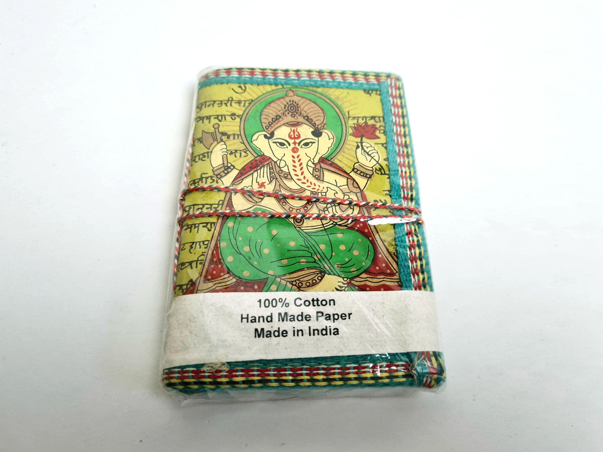 caderno indiano artesanal de Ganesha 13x9cm