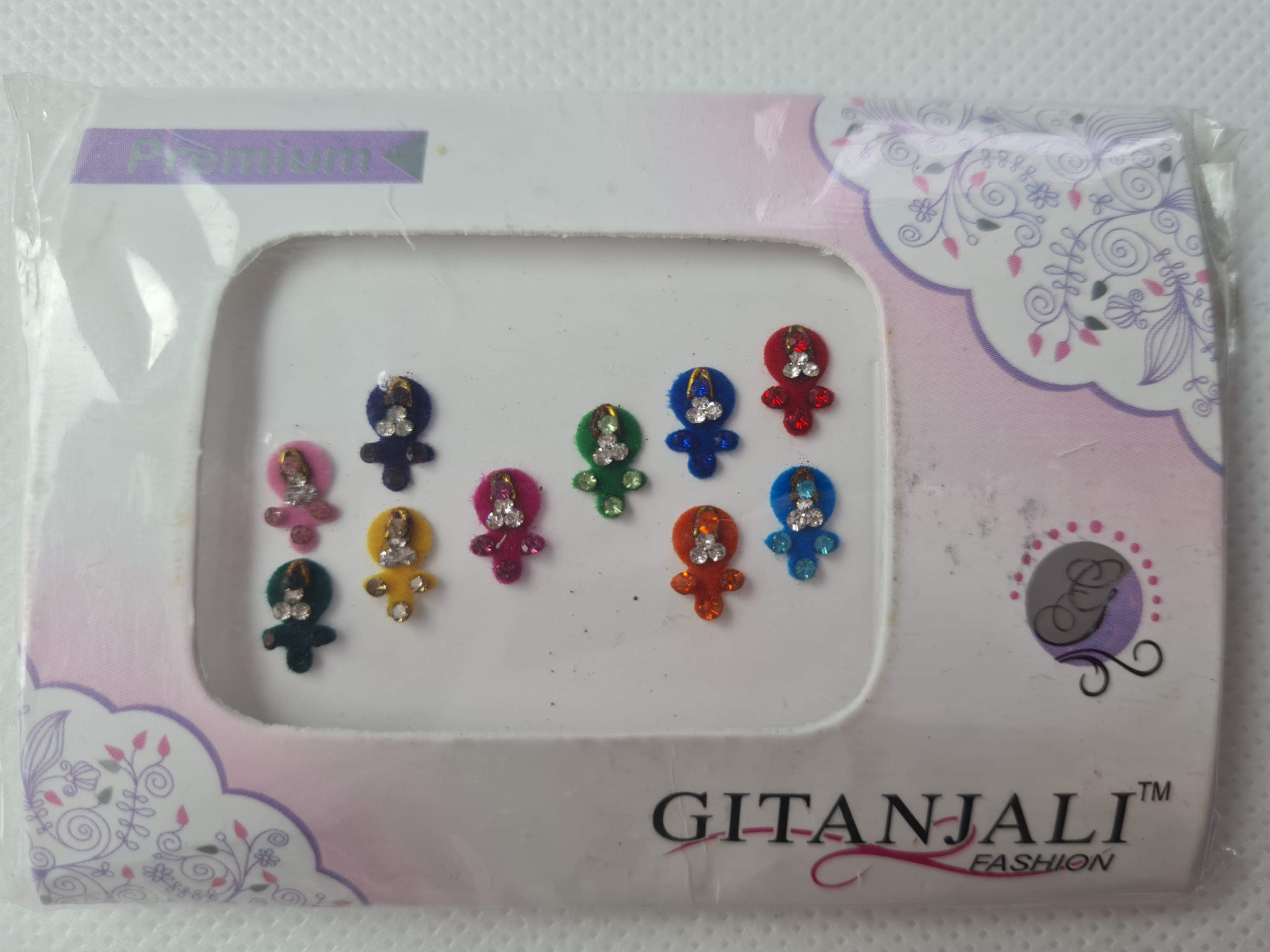 bindi indiano adesivo para testa