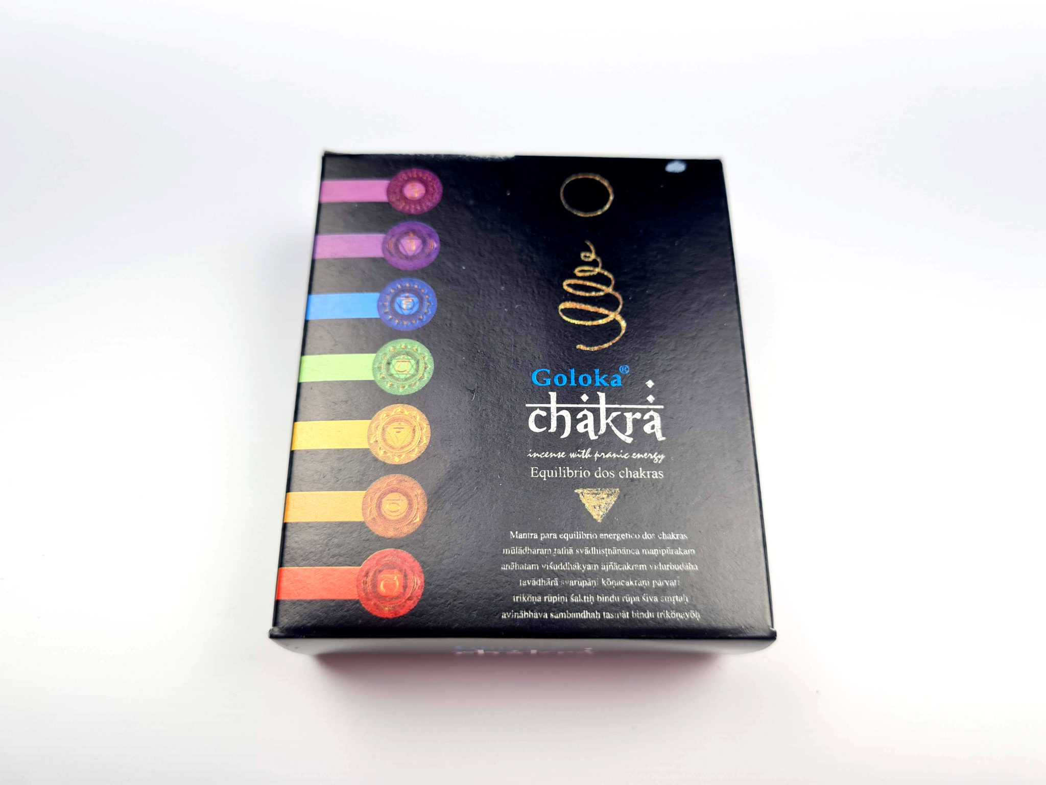 incenso cascata Goloka com sândalo, dos Chakras