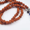 Japamala de sementes de Rudraksha 6mm com os 7 chakras tassel longo
