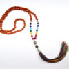 japamala de Rudraksha 6mm com pedras dos chakras e tassel colorido