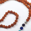 Japamala de sementes de Rudraksha 6mm com os 7 chakras tassel longo