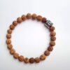 Pulseira de sementes de Rudraksha semente de 6mm com berloque Buda