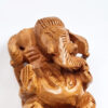 Mini estátua de Ganesha esculpida em madeira 7cm