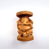 mini estátua de Ganesha lapidada em madeira 7cm