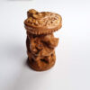Mini estátua de Ganesha esculpida em madeira 7cm