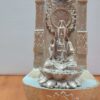 Incensário 7 chakras com Buda em resina dourado e verde claro