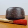 Tigela tibetana ou sino tibetano com 4 ligas de metal 15cm de Buda