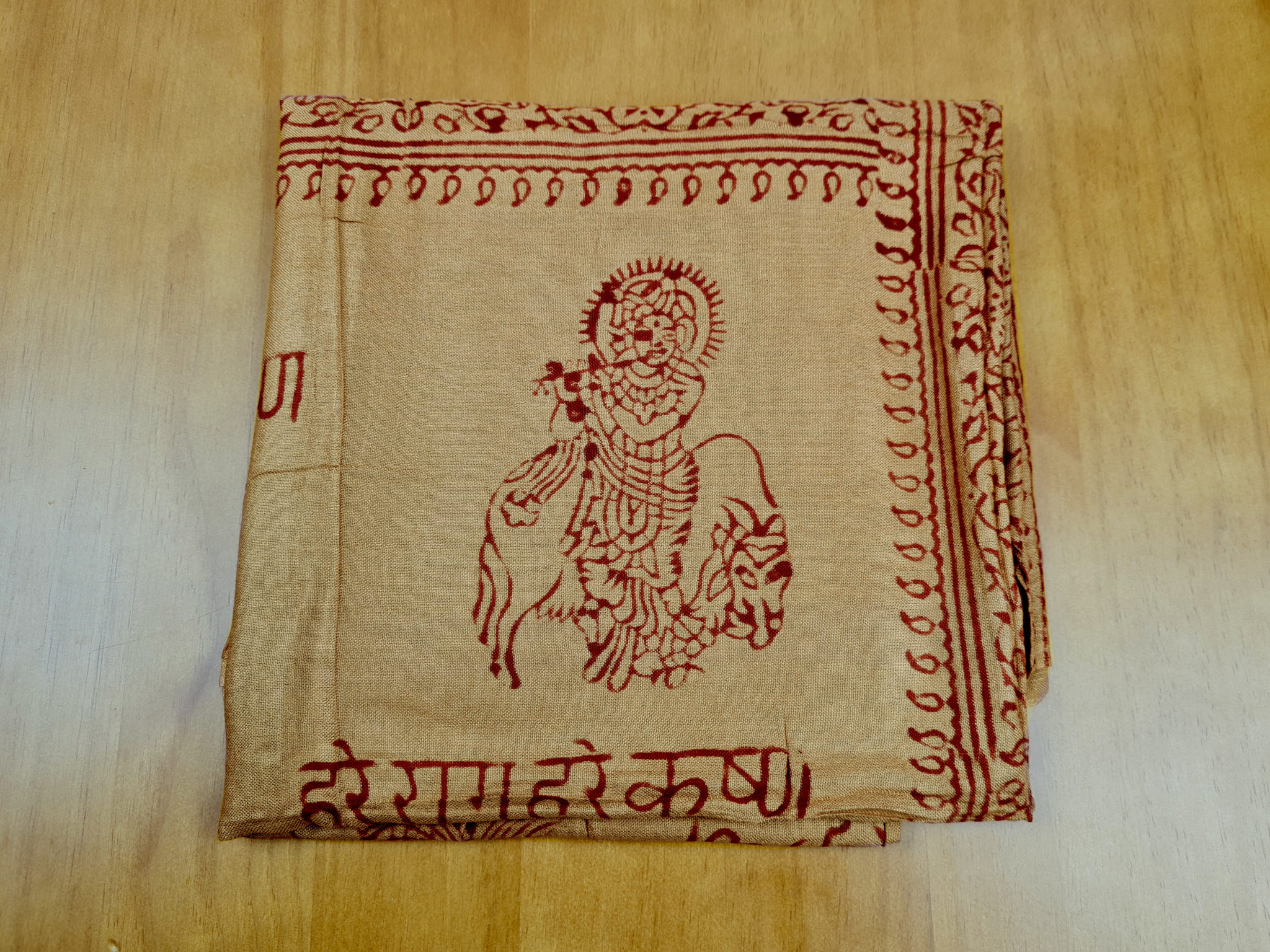 chadar indiano de Krishna caramelo