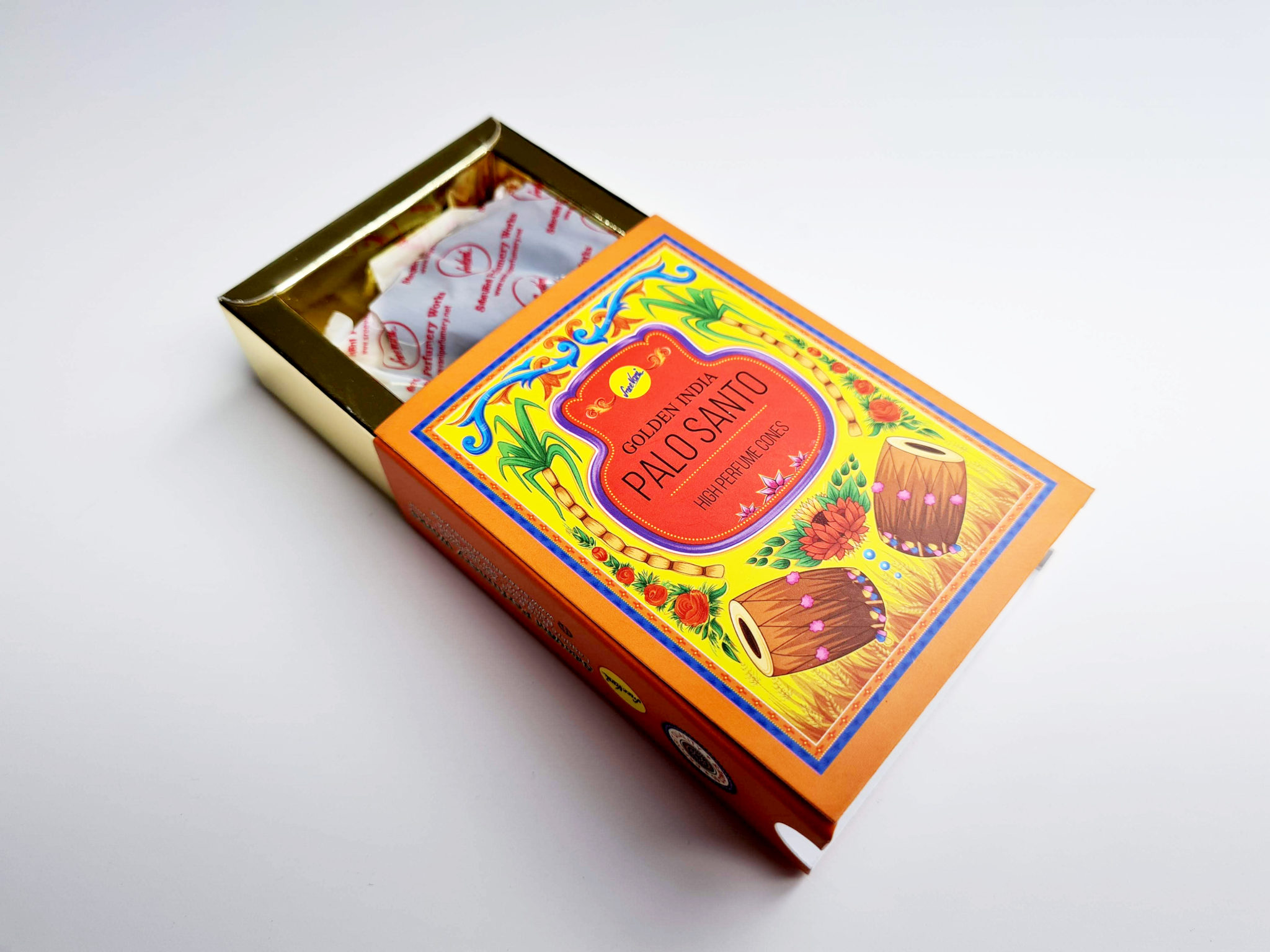 Incenso cone premium Golden India aroma Palo Santo