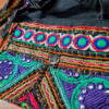 Bolsa indiana Banjara 100% bordada a mão preta e color