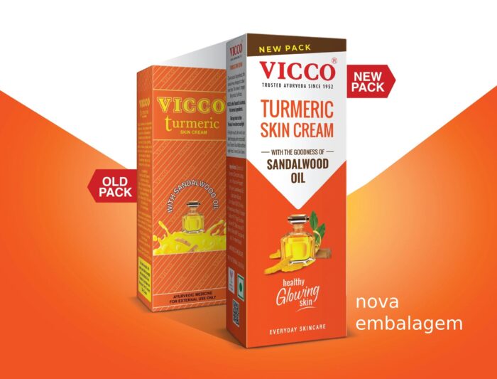 O Vicco Turmeric mudou a embalagem? Sim, agora essa é a nova, mesma fórmula, apenas novo design de embalagem!