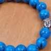 Pulseira indiana de pedras naturais e berloque de Buda Turquesa