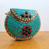 bolsa de metal de pedras fabricada na India