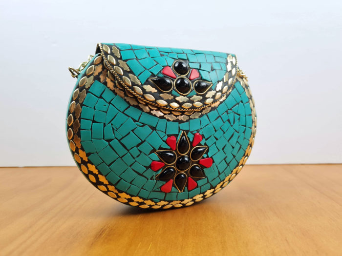 bolsa de metal de pedras fabricada na India