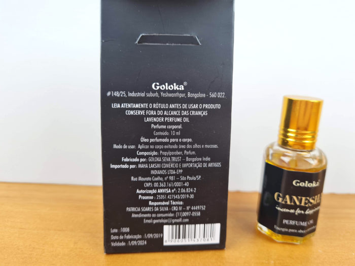 Óleo Perfumado Goloka aroma Ganesha 10ml