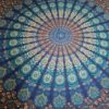 Colcha indiana ou painel decorativo Mandala cores frias 2,40m