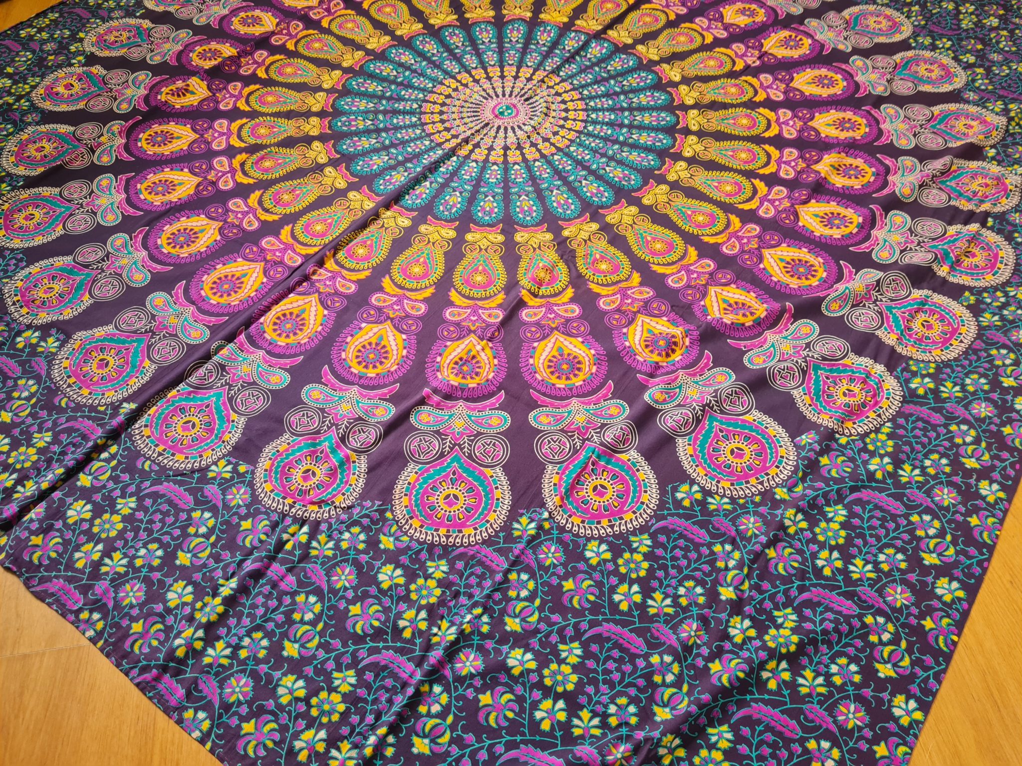 colcha indiana de mandala