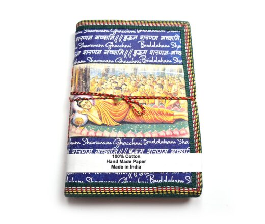 Caderno indiano artesanal estampa de Buda