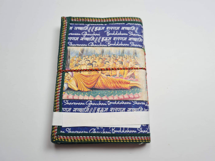 Caderno indiano artesanal estampa de Buda