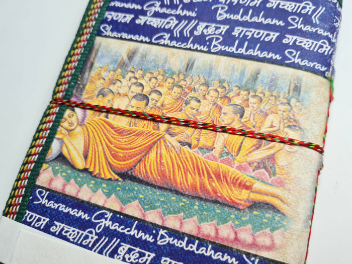 Caderno indiano artesanal estampa de Buda
