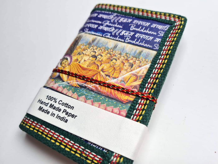 Caderno indiano artesanal estampa de Buda PP