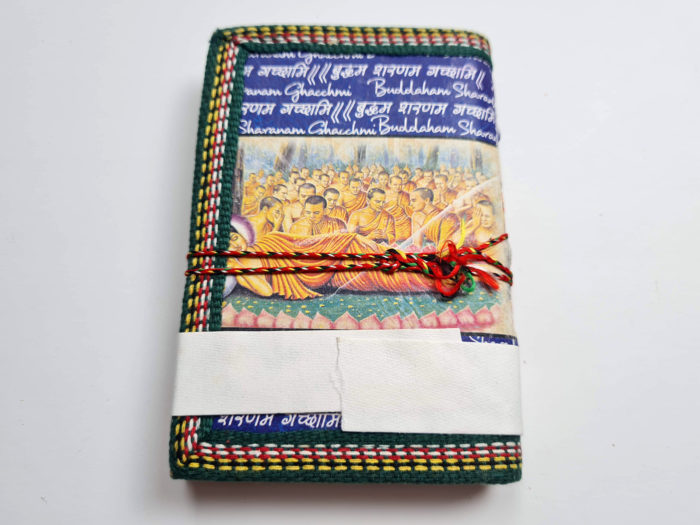 Caderno indiano artesanal estampa de Buda PP