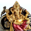 Estátua de Deus Ganesha sentado em Chez Long color 19cm