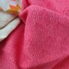 Sari indiano viscose com estampa creme e coral floral