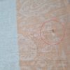 Pashimina indiana de cashmere estampa paisleys coral e creme (avariado)
