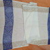 Pashimina indiana de cashmere estampa paisleys creme e azul