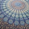 Colcha indiana ou painel decorativo Mandala azul e verde